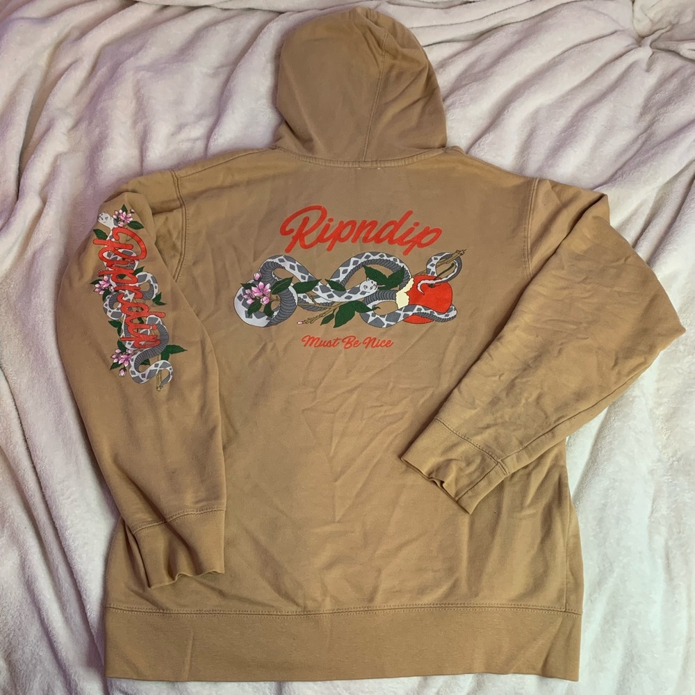 Ripndip Beige Must Be Nice Snake Hoodie